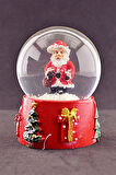 Yılbaşı Süsü Noel Baba Merry Christmas Tasarımlı 9 cm Orta Boy Işıklı Kar Küresi  1B