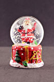 Merry Christmas Sevimli Noel Baba Temalı  Mini Boy Işıklı Kar Küresi 6,5 cm 1