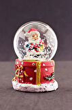 Yılbaşı Hediyeleri Temalı  Noel Baba Mini Boy Işıklı Kar Küresi 6,5 cm 1