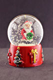 Noel Baba 2023  Merry Christmas Tasarımlı 9 cm Orta Boy Işıklı Kar Küresi 1B