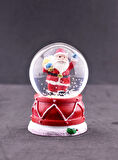 Noel Baba Hediye Torbası Mini Boy Işıklı Yılbaşı Kar Küresi 6.5 cm 5A