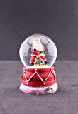  Noel Baba Hediye Torbası Mini Boy Işıklı Yılbaşı Kar Küresi 6.5 cm 5A