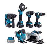 YEDİLİ SET MK800 (POWERBANK&LED+ Ş.Hilti+Ş.spral+S.Sıkma+13mm Ç.Mandren+Ş.Dekupaj+Sunta Kesme)