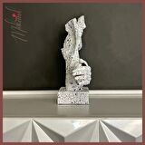 Soyut Çift Yüz Heykeli – Ev Dekoru İçin Modern Sanat Figürü – Mükemel orijinal tasarım