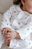 İnterlok Bebek Tulumu | Red Hearts