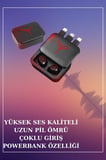 Powerbank Özellikli Bluetooth Kulaklık ve Nabız Ölçer Akıllı Saat Bileklik He