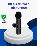 iPhone İçin Çift Mikrofonlu Telsiz Yaka Mikrofonu 360 Derece HD Ses
