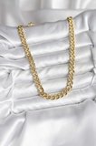 14K Gold Renk Kaplama Kalın Zincir Model CM Kadın Kolye 5886