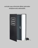 Sözlük Görünümlü Gizli Kitap Kasa – Anahtarlı Metal İç Kasa Kompakt Boyut