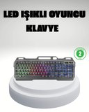 RGB Işıklı Oyuncu Klavye Mouse Seti – Türkçe Q Ayarlanabilir DPI Ergonomik ve