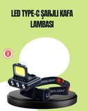 800 Lumen Çok Fonksiyonlu LED Kafa Lambası Type C Şarjlı