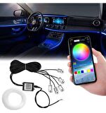 Araç İçi Atmosfer Ambiyans Led Neon RGB App Kontrollü 5 PARÇA