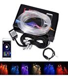 Araç İçi Atmosfer Ambiyans Led Neon RGB App Kontrollü 5 PARÇA