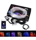 Araç İçi Atmosfer Ambiyans Led Neon RGB App Kontrollü 5 PARÇA