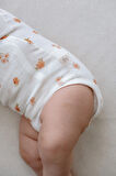 Müslin Kruvaze Body  | Peachy Flowers