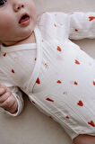 Müslin Kruvaze Body  | Red Hearts