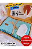 4 Kat Müslin Saçaklı Bebek Battaniyesi 100x120 Cm- %100 Pamuklu & Çok Amaçlı Battaniye