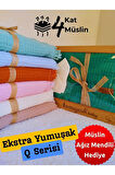 4 Kat Müslin Saçaklı Bebek Battaniyesi 100x120 Cm- %100 Pamuklu & Çok Amaçlı Battaniye