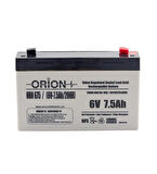 Orion 6V 7.5AH Bakımsız Kuru Akü
