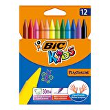 Bic Pastel Boya Keçeli Boya Metal Tüp Kuru Boya 12 li ve Resim Defteri