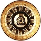 Nostaljik Osmanlı Hanedan Demir Hamam Tası Altın Sarı Renk 20 cm