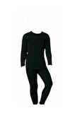 Çocuk Termal Takım Uzun Kollu Termal Bady Tayt Kız Erkek Siyah Termal Body