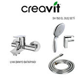 Creavit SH150 Mafsallı El Duş Seti 3F ve Liva Banyo Bataryası