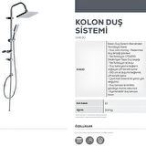 Creavit SH630 Tepe Duş Sistemi ve Liva Banyo Bataryası LV2500