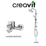 Creavit SH640 Tepe Duş Sistemi ve Liva Banyo Bataryası LV2500