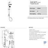 Creavit SH640 Tepe Duş Sistemi ve Liva Banyo Bataryası LV2500