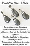 Sertifikalı Zirkon Taşlı Ham Hematit Taşı Kolye (1.Kalite)