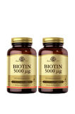 Biotin 5000 mcg 50 Bitkisel Kapsül 2 Adet
