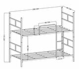 BUNKBED002 Ayrılabilir Metal Ranza Ve 2 Adet Sünger Yatak 90x190