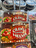 KOSKA ÇİLEKLİ CEVİZLİ HELVA 350 GR KOLİ 12 ADET