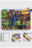 Sayılarla Boyama Seti Numaralı Tuval Fırça Boya Dahil Kasnaklı Set 50x70 Cm - ÇİÇEK ARABASI