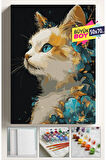 Sayılarla Boyama Seti Numaralı Tuval Fırça Boya Dahil Kasnaklı Set 50x70 Cm - GOLDEN KEDİ