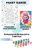 Sayılarla Boyama Seti Numaralı Tuval Fırça Boya Dahil Kasnaklı Set 50x70 Cm - LABİBU
