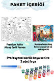 Sayılarla Boyama Seti Numaralı Tuval Fırça Boya Dahil Kasnaklı Set 50x70 Cm - NEWYORK SAAT KULESİ