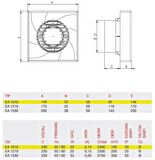 Bahçıvan EA 1010 13W 100m3/h Standart Banyo Tuvalet Fanı veMutfak Aspiratörü