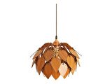 Damla Model Modern Tasarım Globe Küre Doğal Ahşap Yaprak MDF 3D Lazer Kesim Rustik Salon Avize