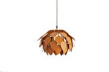 Damla Model Modern Tasarım Globe Küre Doğal Ahşap Yaprak MDF 3D Lazer Kesim Rustik Salon Avize