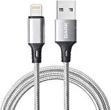 Dark 1m iPhone Lightning Örgülü Şarj ve Data Kablosu