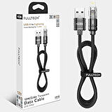 Çinko Alaşım USB-A to Lightning iPhone iPad İle Uyumlu 12W/2.4A Şarj Data Kablosu