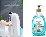 Bosphorus Homi SENSÖRLÜ FOTOSELLİ SIVI SABUNLUK 10X5X21CM VE1 ADET 392ML SIVI SABUN AQUA VE DENİZ ESİNTİSİ