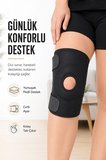 Açık Patella Destekli Ayarlanabilir Cırtlı Dizlik Spor Günlük Kullanım Diz Bandajı
