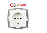 Visage Beyaz Topraklı Priz Çerçevesiz - Priz ve Anahtar İçin Uyumlu Çerçeve