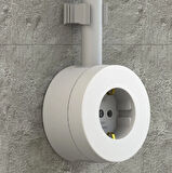 Beyaz Topraklı Priz Sıva Üstü