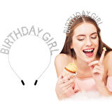 Kristal Taşlı Gümüş Birthday Girl Parti Tacı