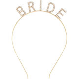 Altın Gold Renk Bekarlığa Veda Kristal Taş Bride Tacı İthal