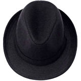 Çocuk Boy Siyah Kumaş Fötr Şapka Gösteri Şapkası Michael Jackson Şapkası 54 No